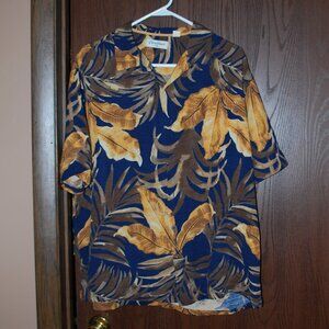 3/$30 - Caribbean Silk Tropical Short-sleeve Shirt - XL